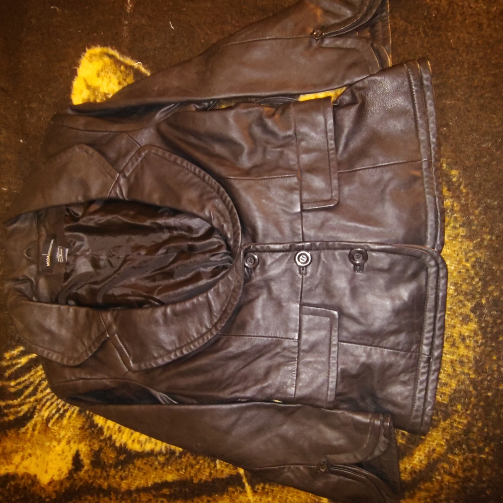 Black Leather Blazer Style Jacket